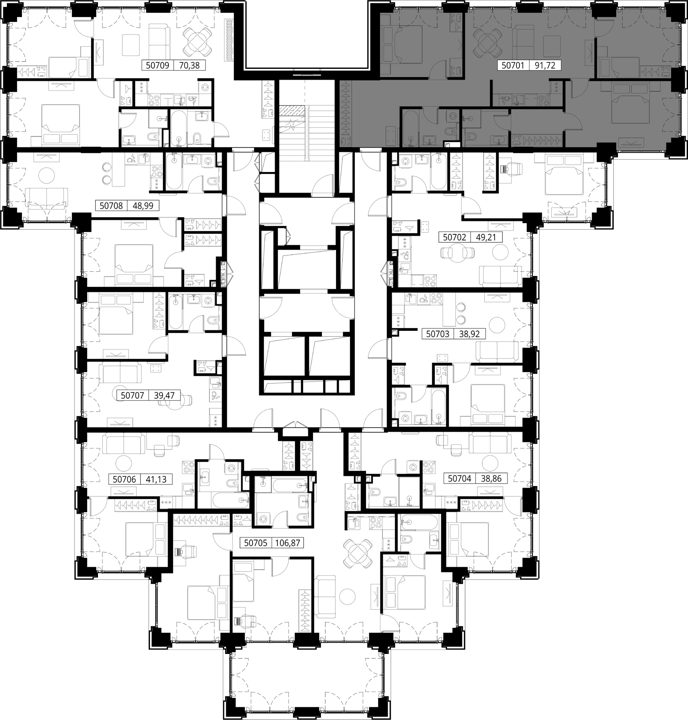 3-комнатная квартира, 91,7 м² — фото 2