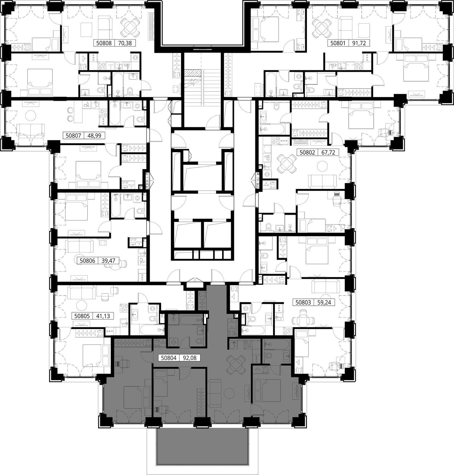 3-комнатная квартира, 92,1 м² — фото 2