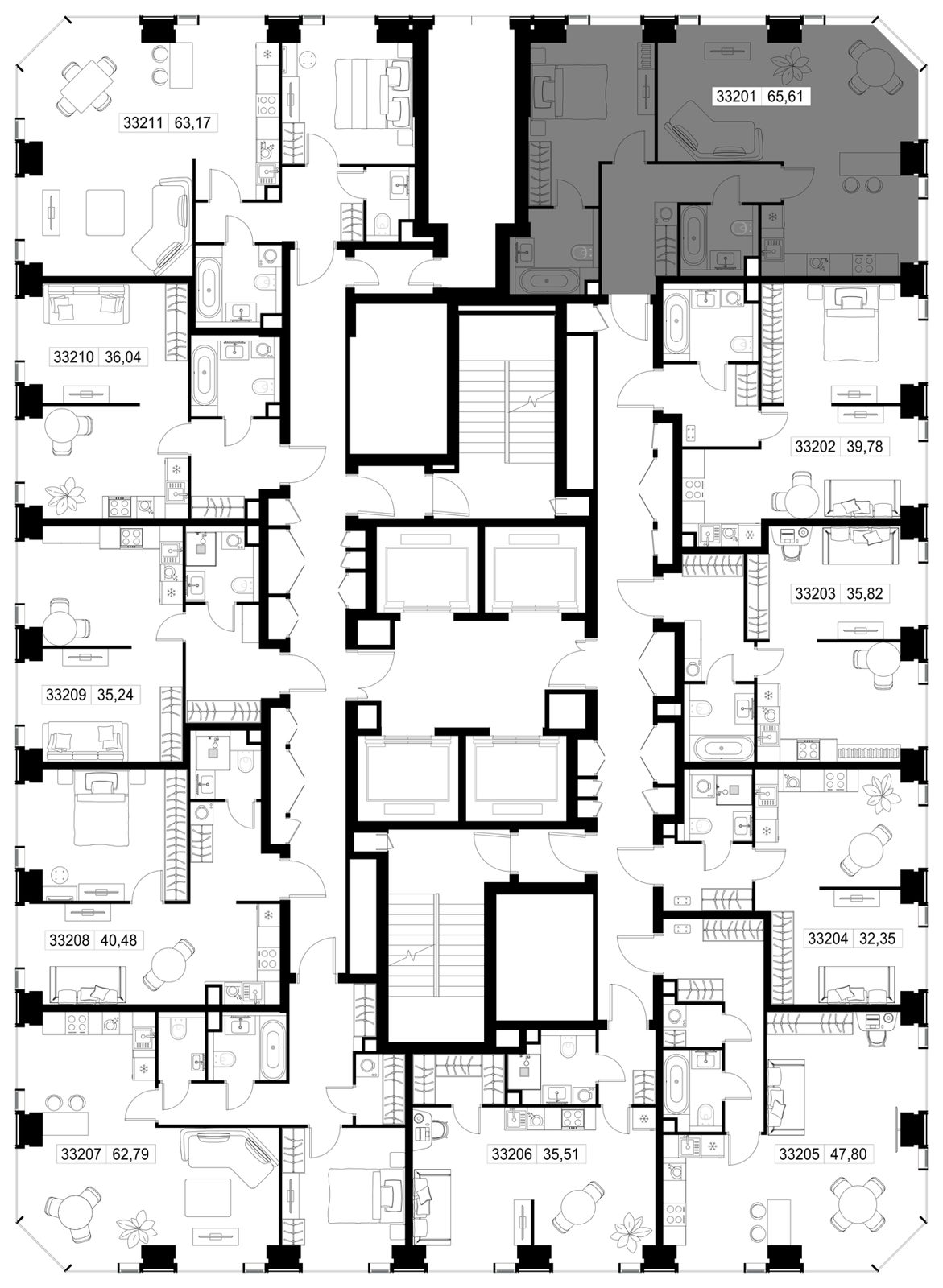 2-комнатная квартира, 65,6 м² — фото 3