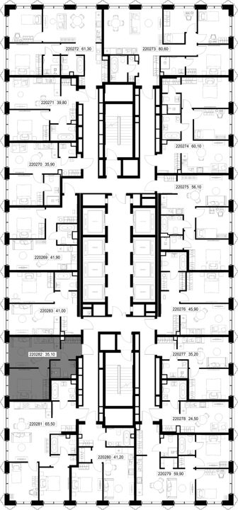 1-комнатная квартира, 35,1 м² — фото 2