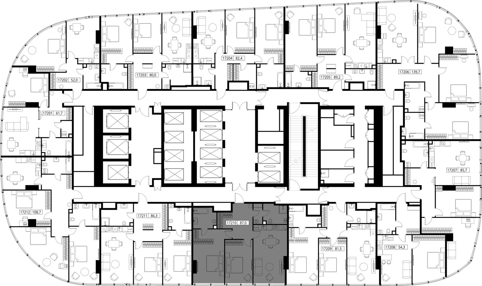 2-комнатная квартира, 87 м² — фото 2