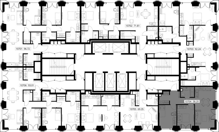 2-комнатная квартира, 58,2 м² — фото 2