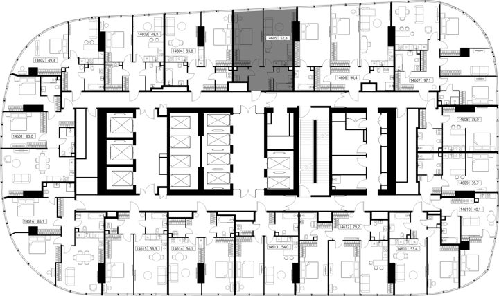 1-комнатная квартира, 52,8 м² — фото 2