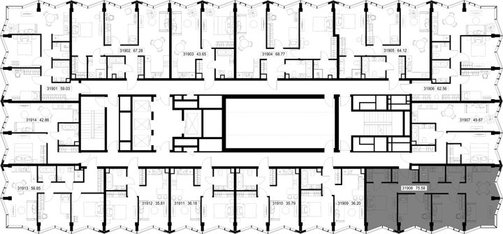 3-комнатная квартира, 75,6 м² — фото 2