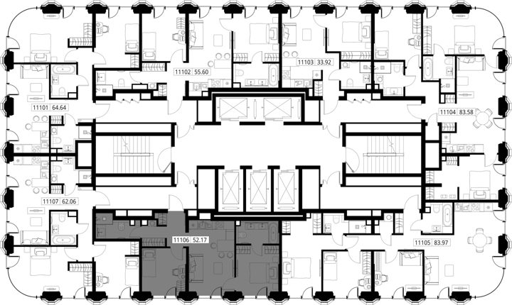 2-комнатная квартира, 52,6 м² — фото 2