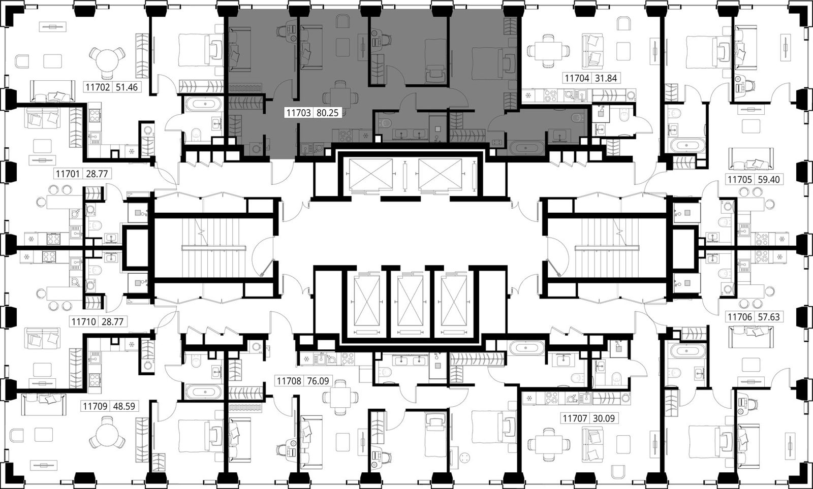 3-комнатная квартира, 80,2 м² — фото 2