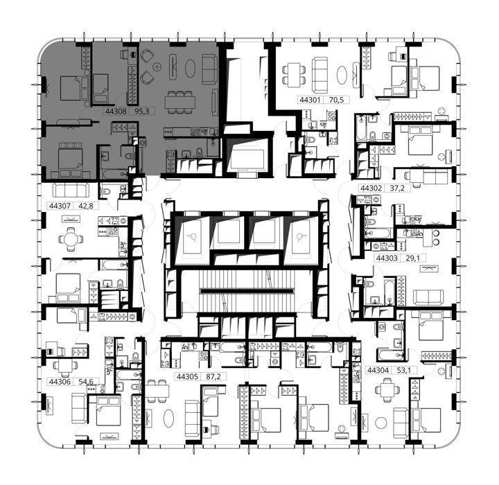 3-комнатная квартира, 95,3 м² — фото 2