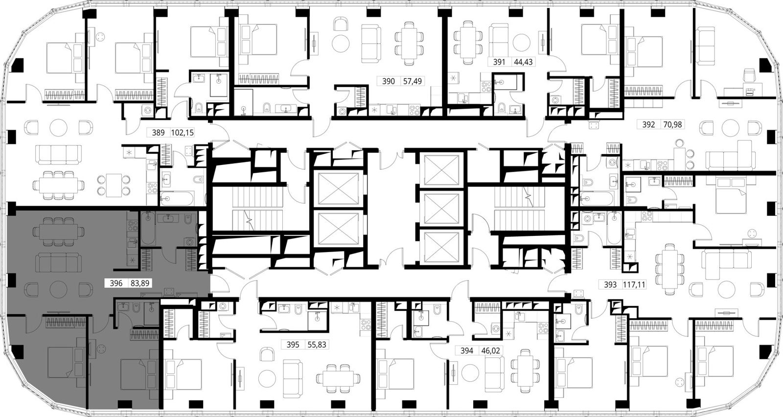 2-комнатная квартира, 85 м² — фото 2