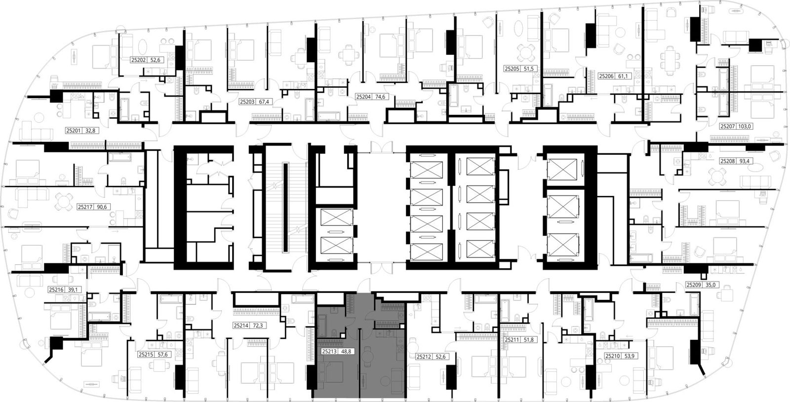 1-комнатная квартира, 48,8 м² — фото 2