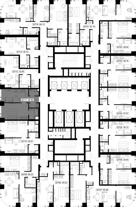 1-комнатная квартира, 39 м² — фото 2
