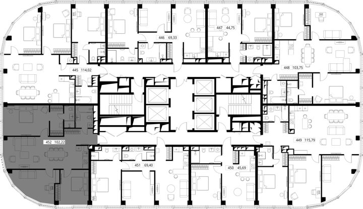 3-комнатная квартира, 103 м² — фото 2