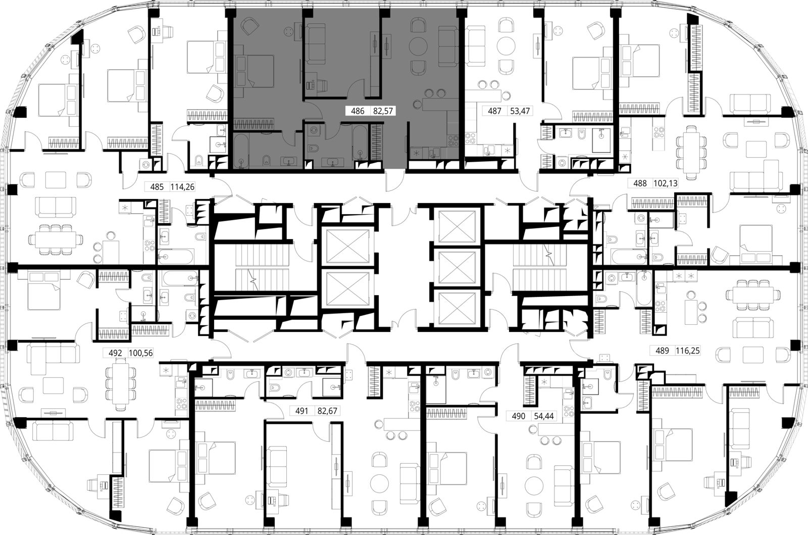 2-комнатная квартира, 83,7 м² — фото 2