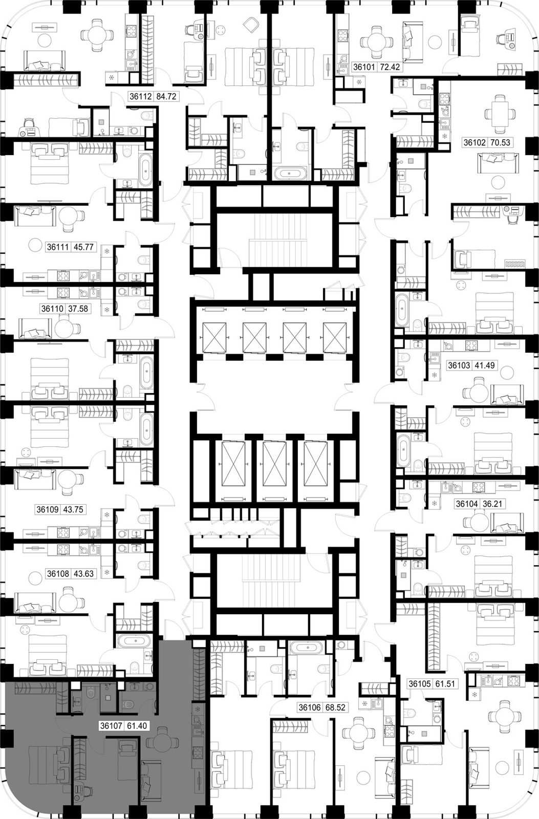 2-комнатная квартира, 61,4 м² — фото 2