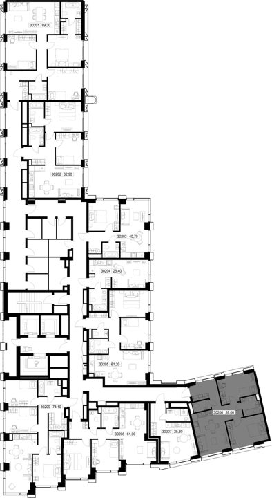 2-комнатная квартира, 58,9 м² — фото 2