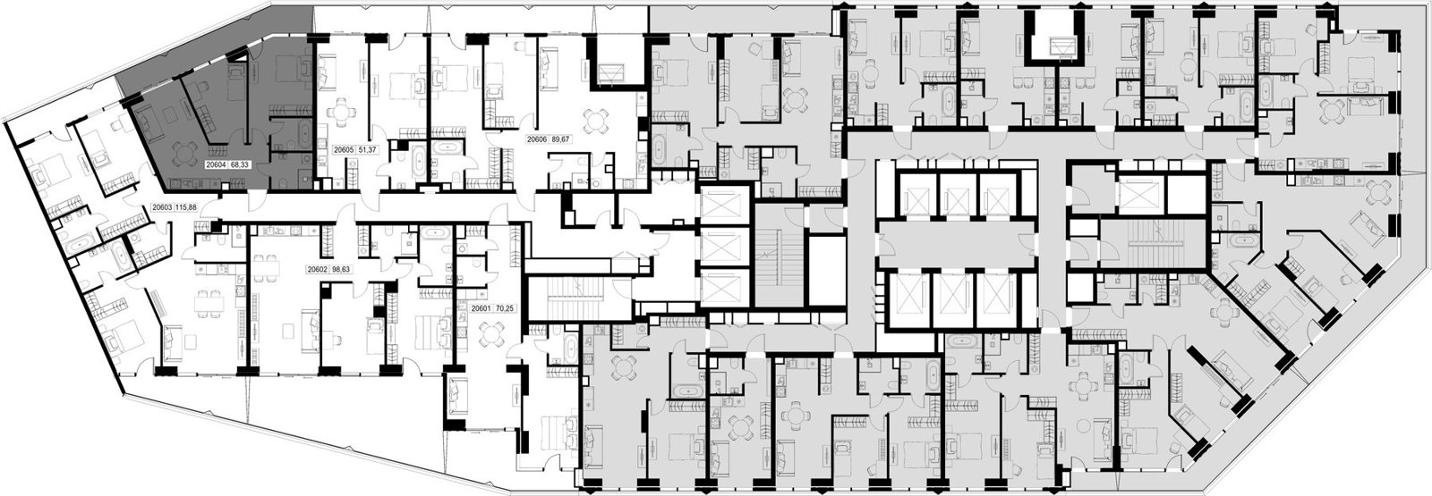 2-комнатная квартира, 68,3 м² — фото 2