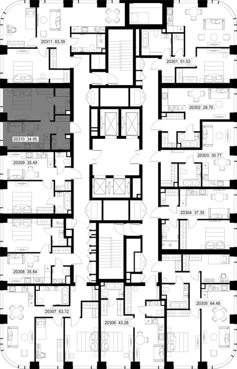 1-комнатная квартира, 35 м² — фото 2