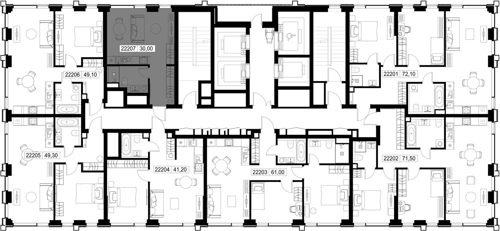 Квартира-студия, 30 м² — фото 2