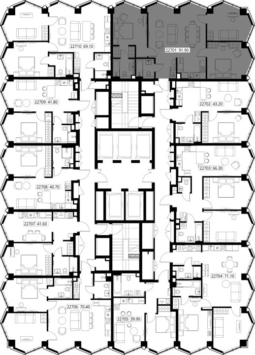 3-комнатная квартира, 91,9 м² — фото 2