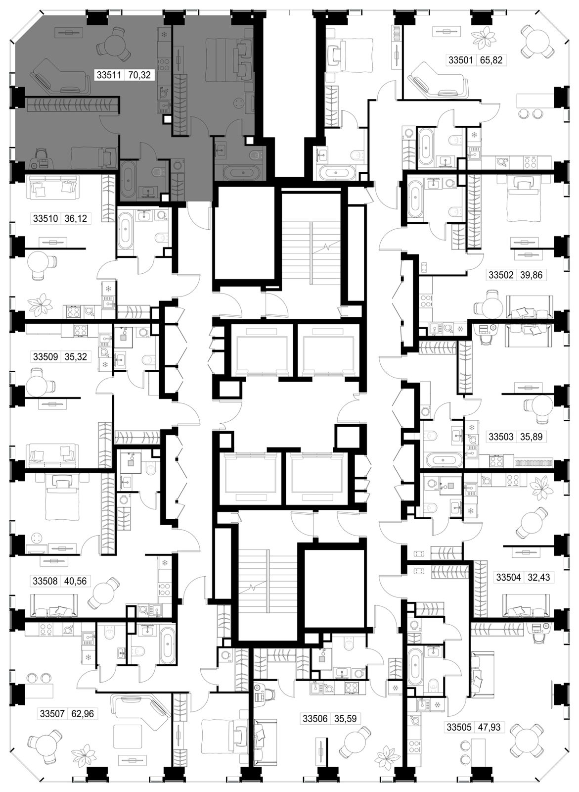2-комнатная квартира, 70,3 м² — фото 3
