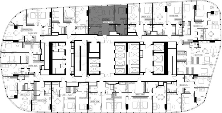 2-комнатная квартира, 78,2 м² — фото 2
