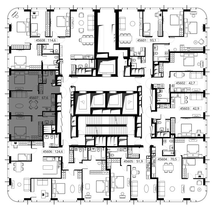 2-комнатная квартира, 67,6 м² — фото 2