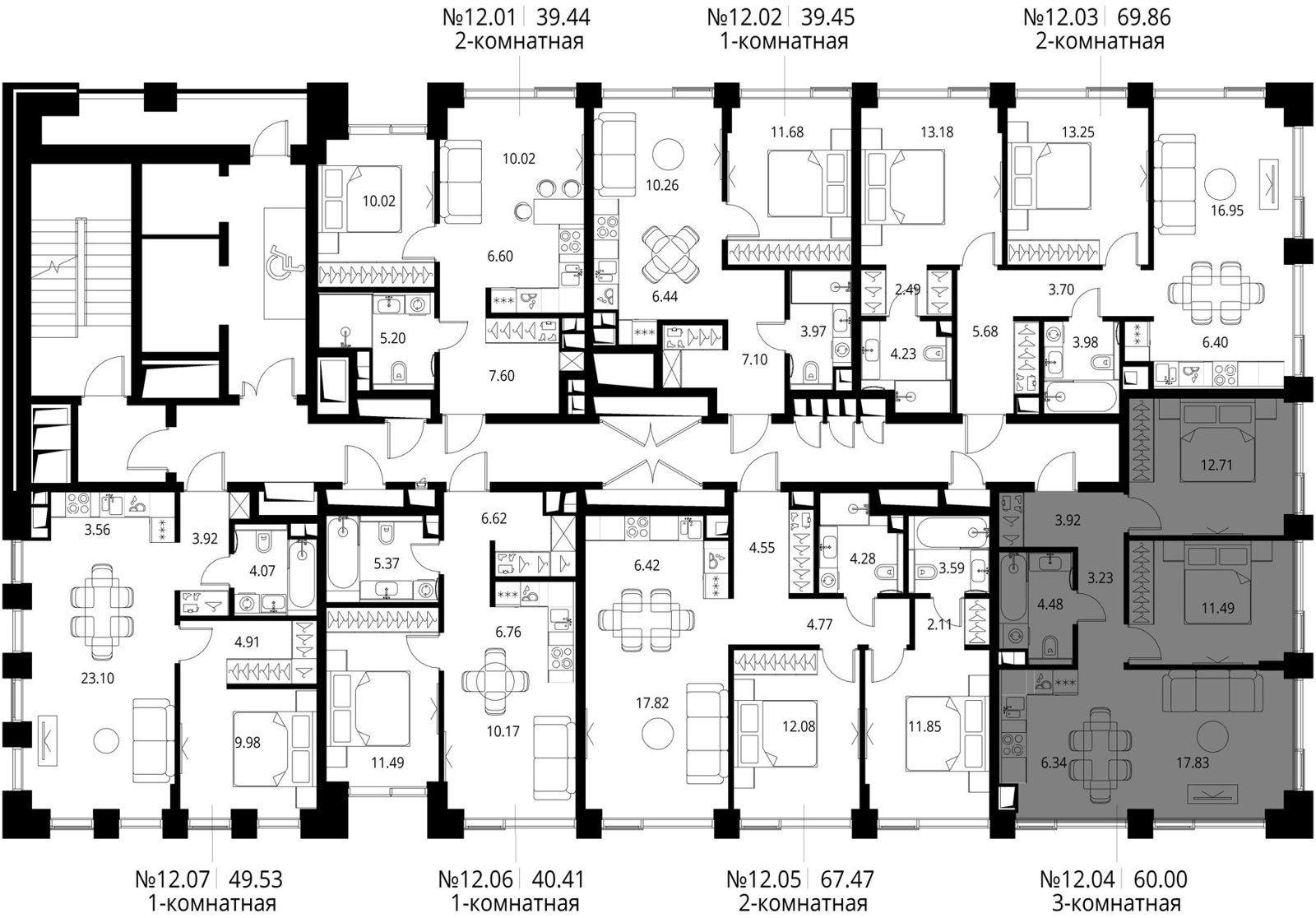 2-комнатная квартира, 60 м² — фото 2