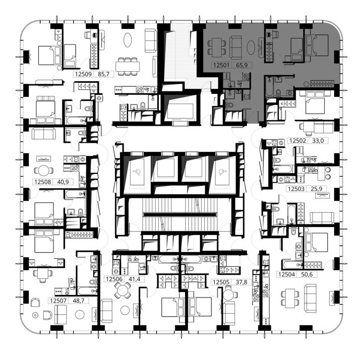 2-комнатная квартира, 65,9 м² — фото 2