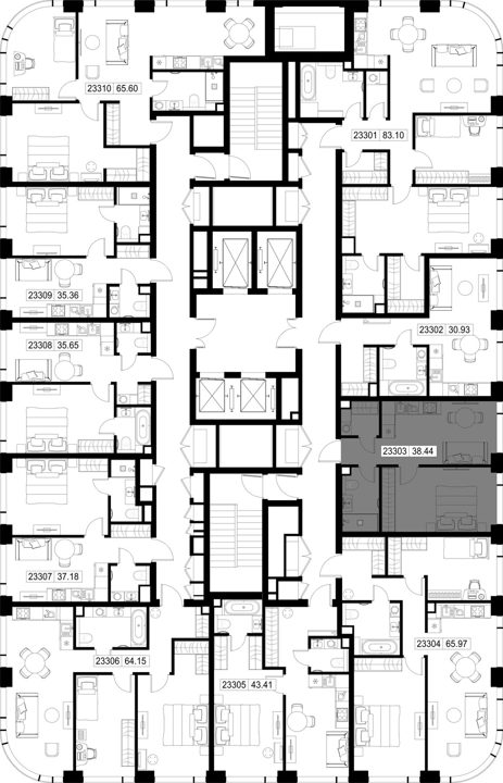 1-комнатная квартира, 38,4 м² — фото 2