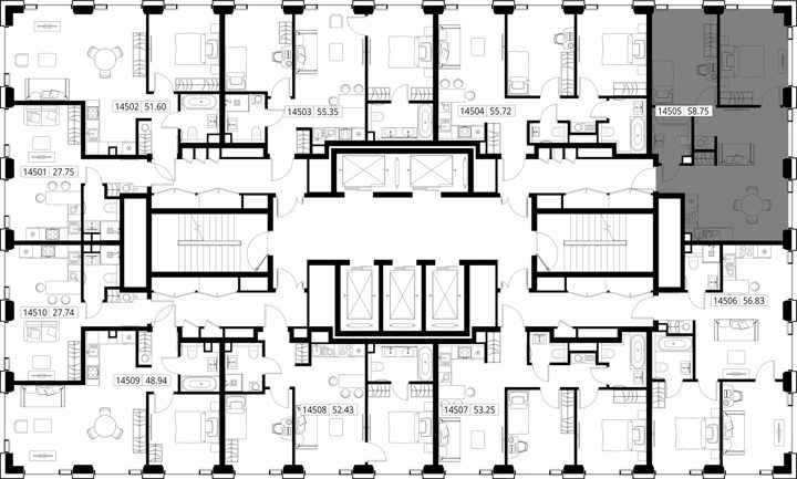 2-комнатная квартира, 58,8 м² — фото 2