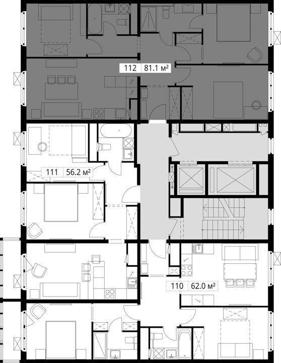 3-комнатная квартира, 81,1 м² — фото 2