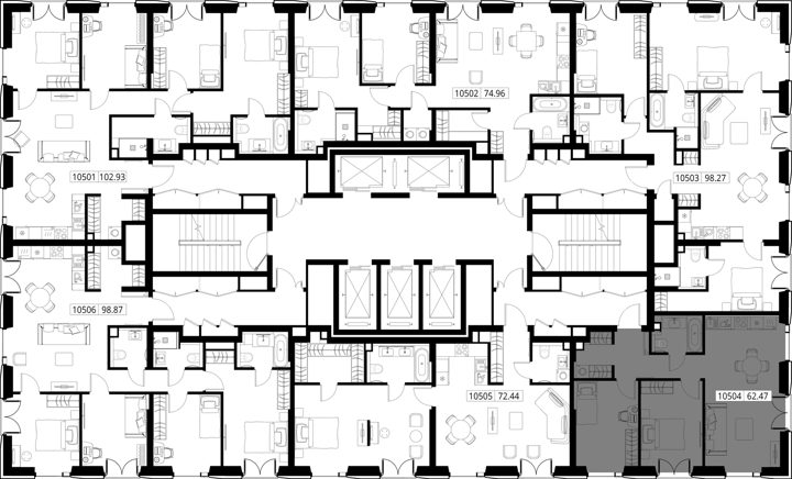 2-комнатная квартира, 62,5 м² — фото 2