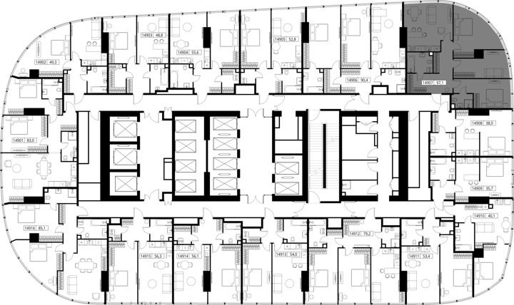3-комнатная квартира, 97,1 м² — фото 2
