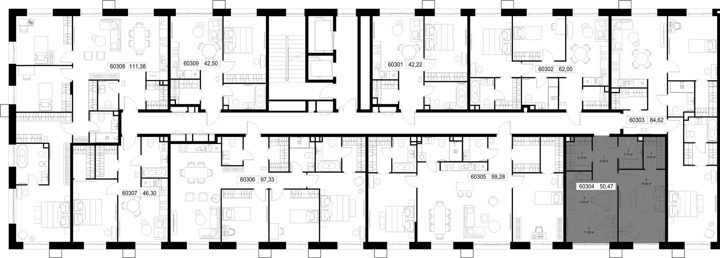 1-комнатная квартира, 50,5 м² — фото 3