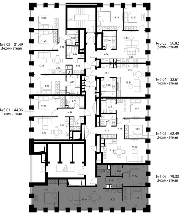 3-комнатная квартира, 79,3 м² — фото 2