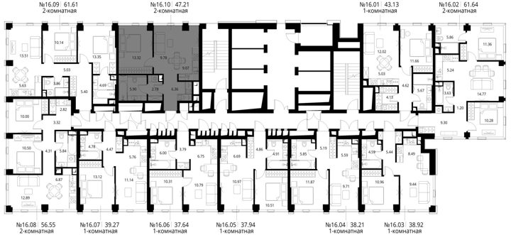 1-комнатная квартира, 47,2 м² — фото 2