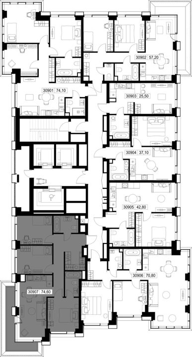 3-комнатная квартира, 74,6 м² — фото 2