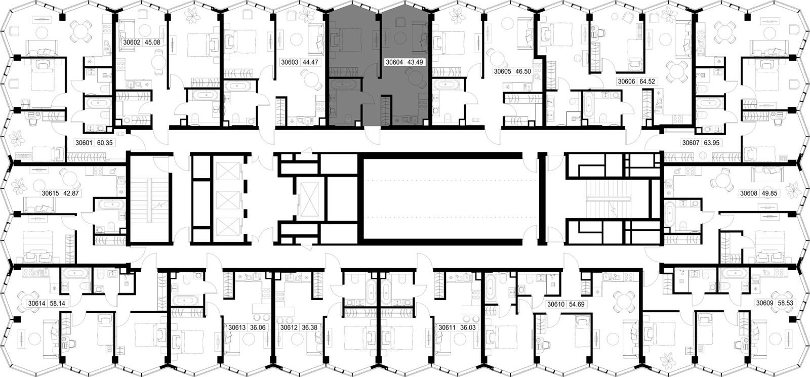 1-комнатная квартира, 43,5 м² — фото 2