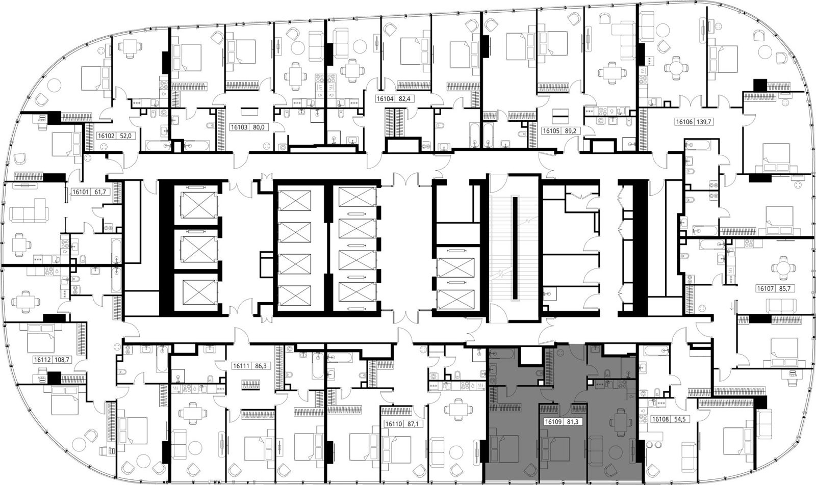 2-комнатная квартира, 81,3 м² — фото 2