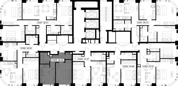 1-комнатная квартира, 36 м² — фото 2