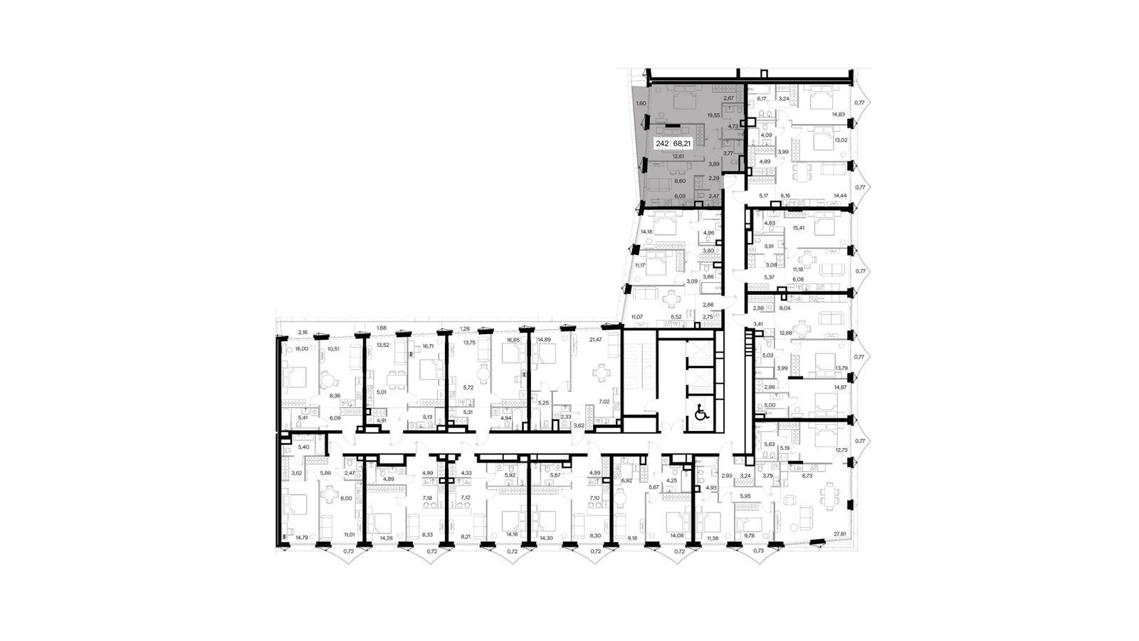 2-комнатная квартира, 68,2 м² — фото 2