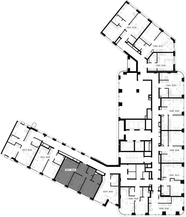 2-комнатная квартира, 58,4 м² — фото 2