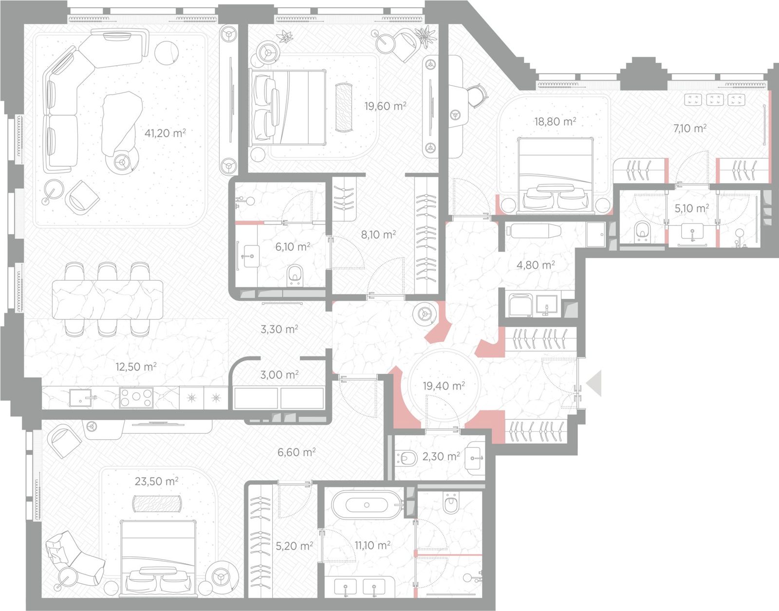 3-комнатная квартира, 197,7 м²