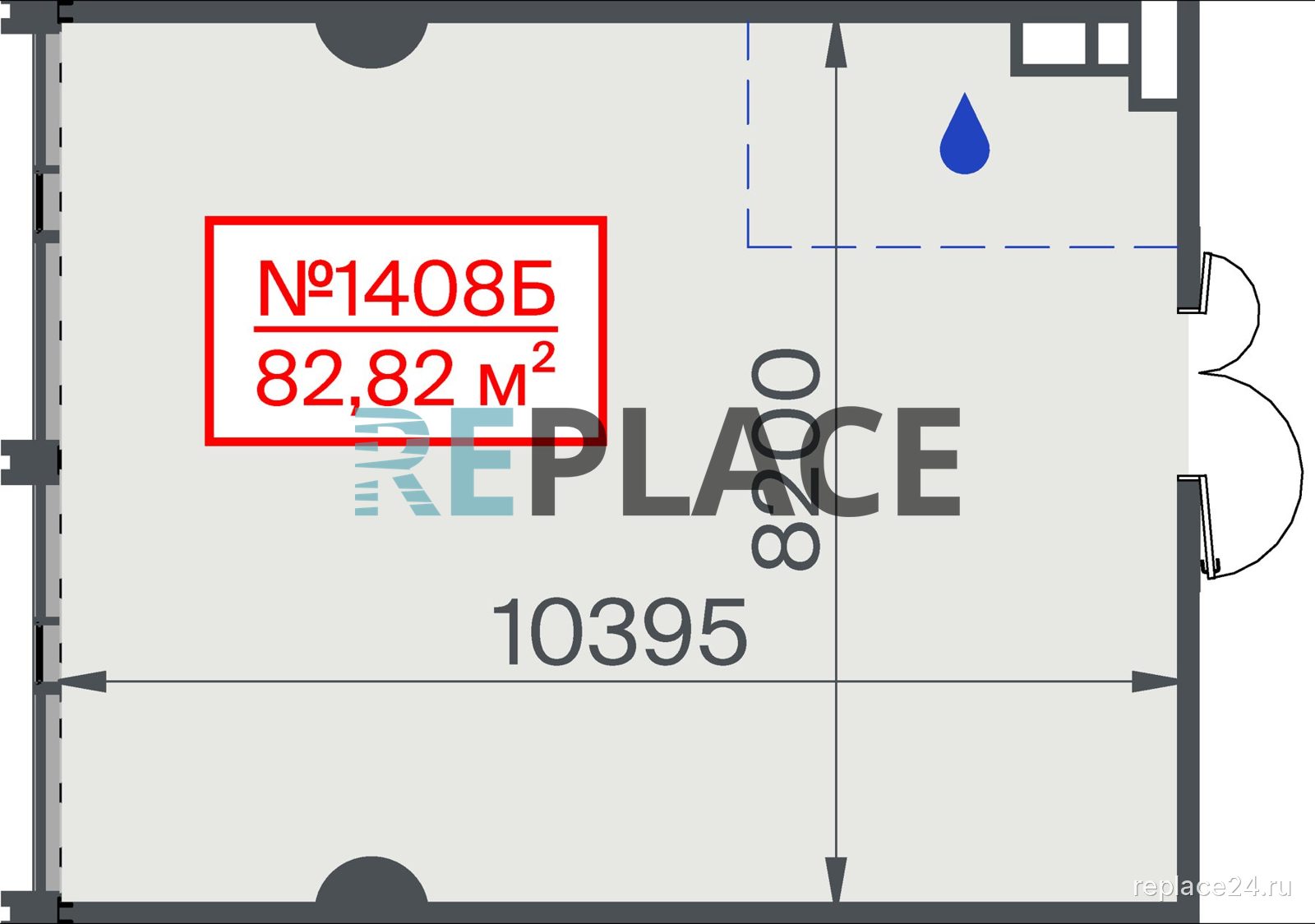 Офис, 82,8 м²