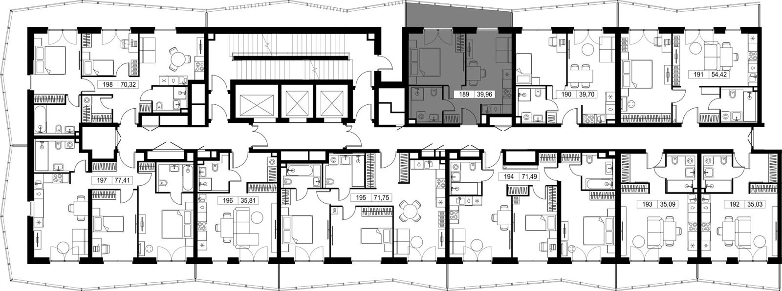 1-комнатная квартира, 39,8 м² — фото 2