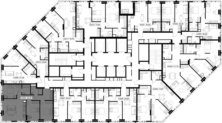3-комнатная квартира, 82,1 м² — фото 2