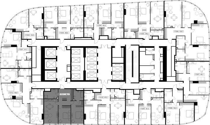 2-комнатная квартира, 86,3 м² — фото 2