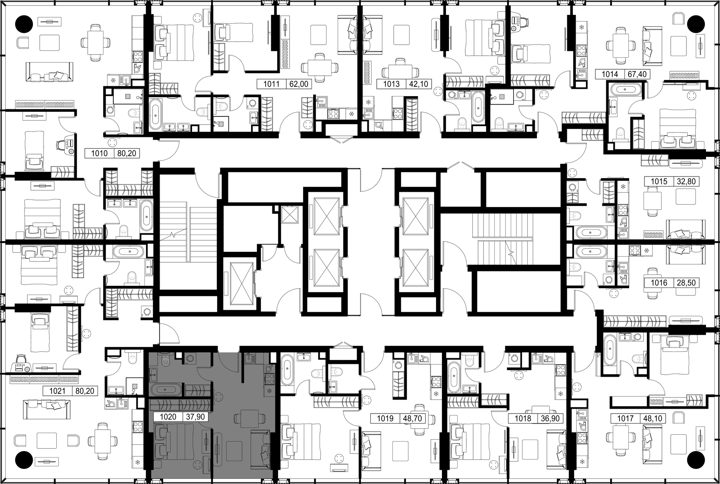 1-комнатная квартира, 37,9 м² — фото 2