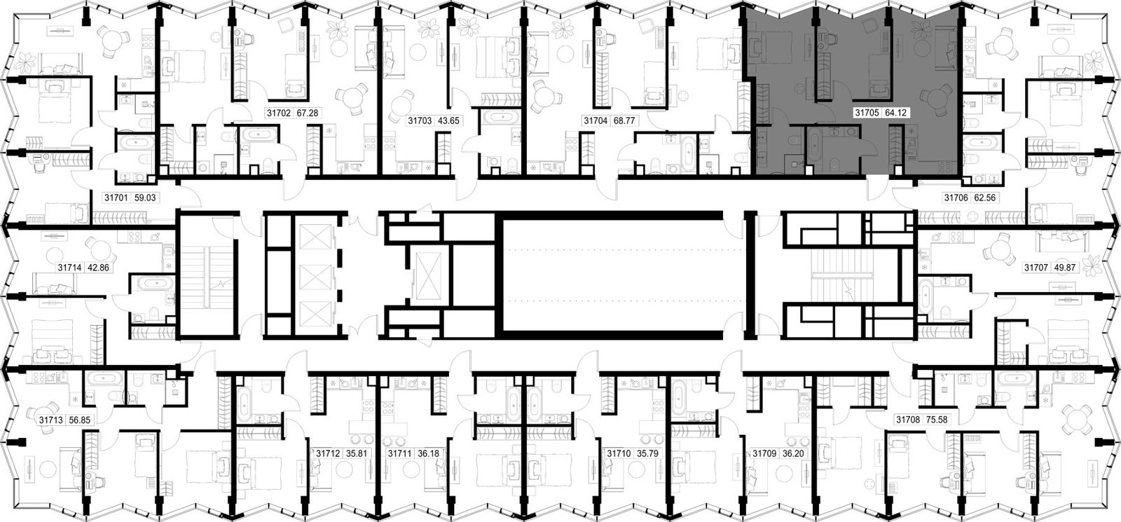 2-комнатная квартира, 64,1 м² — фото 2