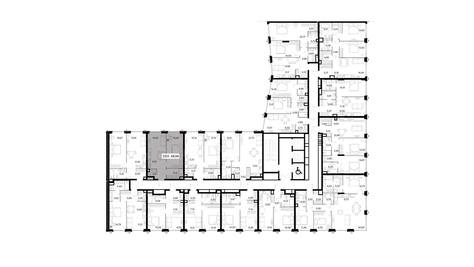 1-комнатная квартира, 48,9 м² — фото 2
