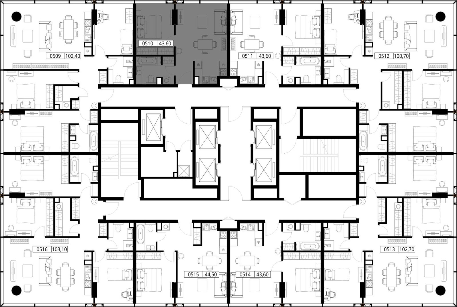 1-комнатная квартира, 43,6 м² — фото 2